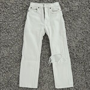 Abercrombie Ankle Straight Ultra High Rise Jeans